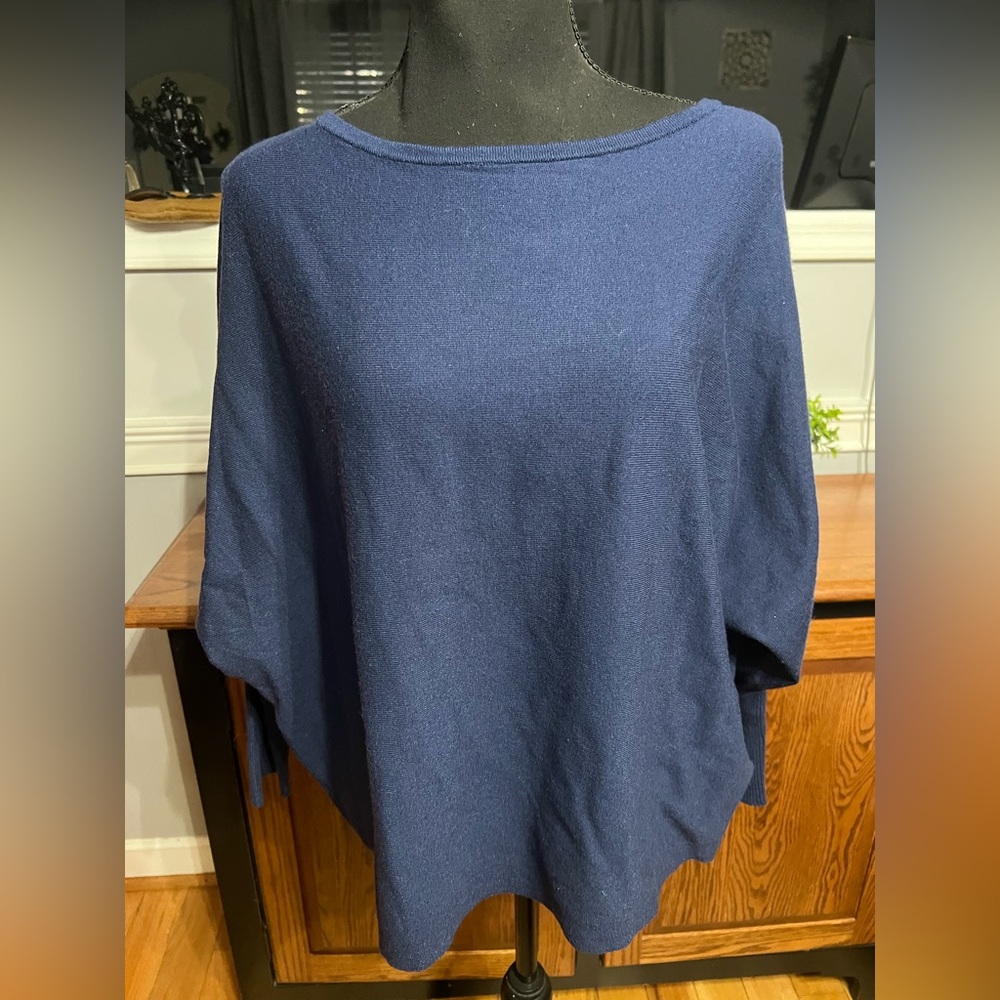 Philosophy Woman Navy Viscose Blend Top